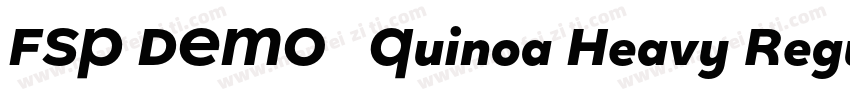 FSP DEMO   Quinoa Heavy Regula字体转换
